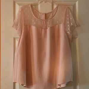 Lace yoke detail blouse